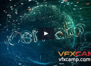 AE模板-科技感线条粒子地球Logo动画 Particle 3D Earth Logo Reveal