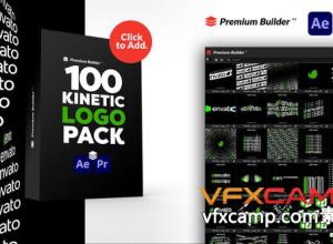AE/PR模板脚本-100组创意动态排版logo动画 Kinetic Logo Pack