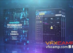 AE脚本-26组+高科技元素数据线条UI界面场景视频元素动画