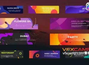 FCPX插件-10种现代时尚多彩标题排版字幕条动画