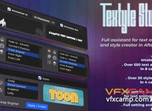 多样式文字标题动画AE脚本 Textyle Studio v1.4.4 Win/Mac + 使用教程