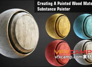 Substance Painter彩绘木纹贴图材质制作SP教程+英文字幕