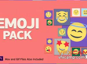 AE/PR模板-60个社交表情图标动画+视频素材  Emoji Pack