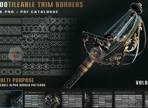 300种4K平铺装饰边框图案 Vol 01