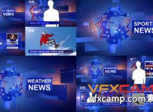 AE模板-每日新闻纪录片栏目包装动画开场片头 News Opener Package