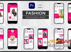 PR模板-时尚竖屏INS社交媒体宣传片头 Fashion Instagram Pack