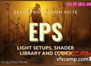 Blender EEVEE场景灯光材质节点预设 Eevee Production Suite