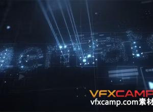 AE模板-科技感HUD元素扫描logo动画片头 Reconstructing Logo