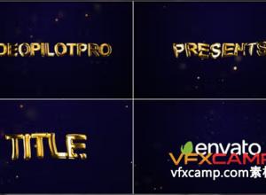 AE模板-金色文字标题视频预告片头 Modern Title Trailer