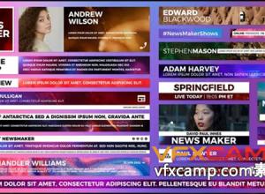 AE模板-新闻文字标题字幕条动画 News Maker – Lower Thirds