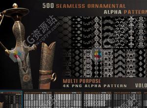 500种4K刀剑相关边装饰边框图案花纹贴图 Vol 05