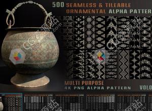 500种4K容器装饰边框图案花纹贴图 Vol 06