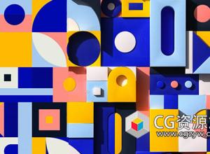 彩色三维循环动画场景颜色应用C4D教程+中英文字幕