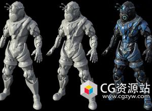 Substance Painter学习3D游戏材质纹理技术视频教程第一卷+中英文字幕