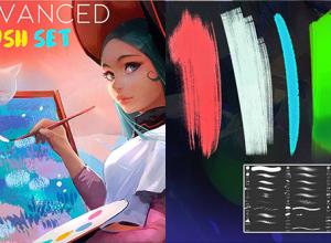Photoshop 30组RossDraws高级画笔套装PS笔刷预设+教程