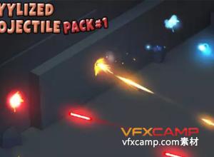 Unity视觉特效粒子程式化弹丸包 Stylized Projectile Pack 1 v1.62