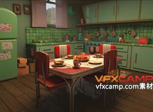 Substance 3D Painter三维场景完整材质制作视频教程+中英文字幕