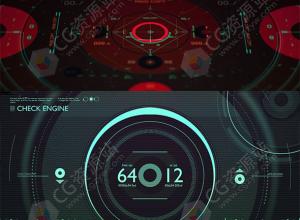 学习制作科技感HUD UI元素动画AE教程 HUD Animation