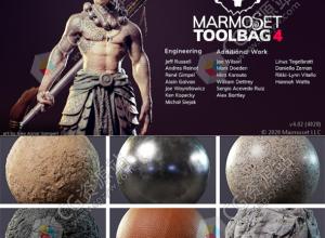 八猴渲染器Marmoset Toolbag 4贴图材质画笔资源包