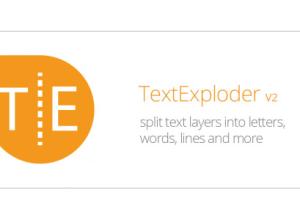 文本层拆分分割分离AE脚本 TextExploder v3.0.001