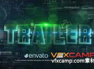AE模板-未来预告片科技感HUD文字标题宣传片头 Futuristic Trailer