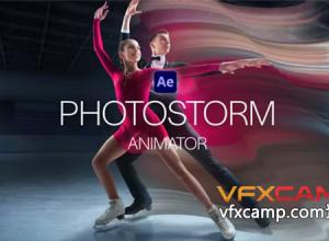 AE/PR模板-图片拉伸拖尾特效动画 PhotoStorm Animator
