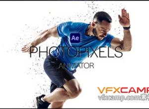 AE模板-图像边缘灰尘粒子飘散视觉特效照片动画 PhotoPixels Animator