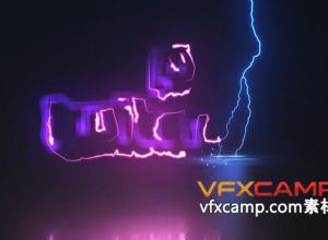 AE模板-标志介绍动感电流描边Logo动画 Electric Energy Logo Intro