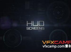 AE模板-4种科技感HUD用户界面屏幕动画 HUD Screens