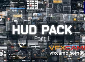 AE模板-56组信息图表科技感界面UI动画元素 HUD Pack