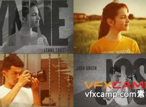 AE模板-笔刷定格人物介绍片头 Freeze Frame Intro