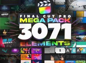 FCPX插件-3071组LenoFX插件合集文字标题字幕条视频转场Logo动画包装预设
