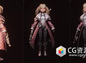 Blender三维MMORPG女性游戏角色建模教程