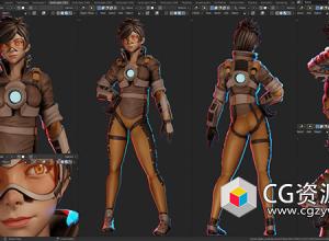 Blender守望先锋猎空角色建模教程 Tracer