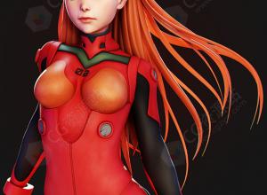 Blender动漫角色福音战士明日香角色建模教程 Asuka