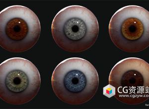逼真眼睛贴图素材 Eye Kit