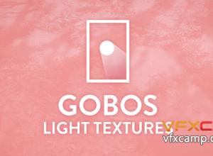 Blender光影自然树木云朵烟雾图形灯光纹理窗户影子贴图资产预设 Gobos Light Textures V2