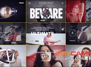 AE模板-时尚组合介绍视频预告片 Fashion Portfolio Intro