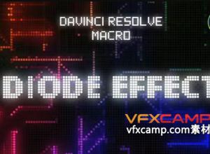 达芬奇预设-闪烁发光像素化LED二极管屏幕效果 Diode Screen Effect