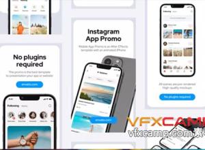 AE模板-竖屏iphone 12手机APP宣传展示片头 App Promo Instagram Stories