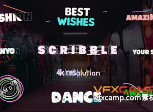 AE模板-涂鸦风格动态文字标题动画 Scribble Titles