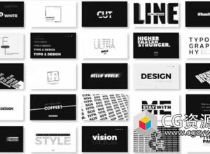 达芬奇预设-30个粗体大黑标题文字排版进出动画 Big Black Titles And Typography