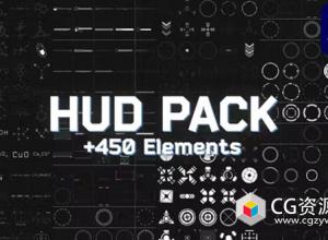 AE模板-450种高科技元素信息图表HUD动画 HUD Pack