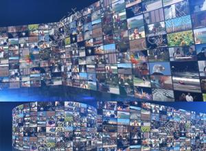 AE模板-平面圆柱三屏方形弯曲照片视频墙介绍包装动画五套