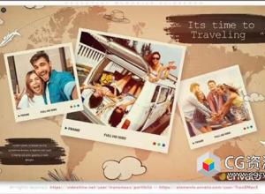 AE模板-旅游照片回忆相册视频展示片头 Adventure Memories Slideshow