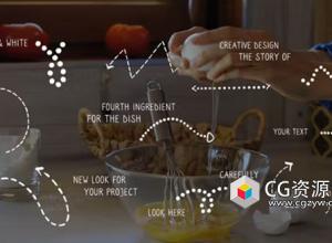 AE模板-虚线箭头手绘元素指示标注文字动画 Arrow Pack