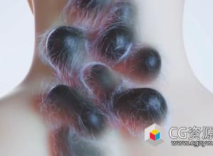 Houdini程式化恐怖皮肤生长特效视频教程