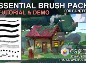 PS笔刷-数字绘画画师必备笔刷包+视频教程