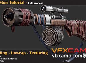 Blender/Substance Painter制作步枪教程