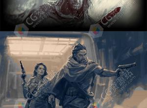 Coloso PS概念人物角色大师级绘画教程+中英文字幕